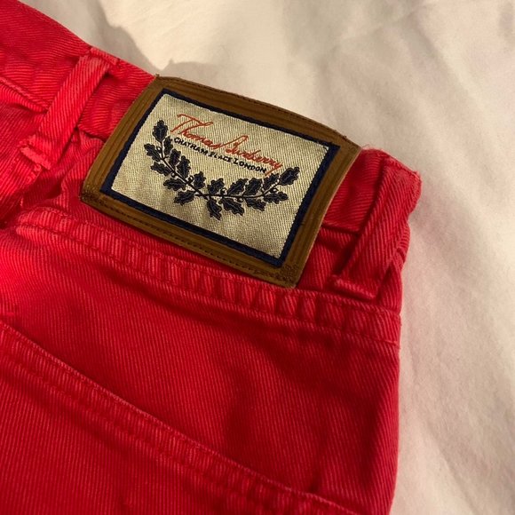 THOMAS BURBERRY (not legit) red high rise straight leg mom jeans - Picture 3 of 3
